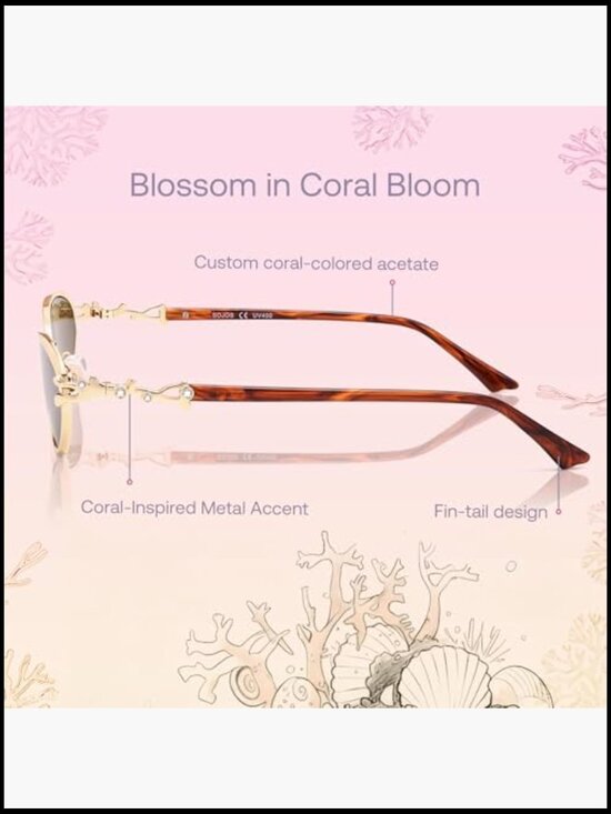 Retro Cat Eye Sunglasses Metal Frame Oval UV400 Protection